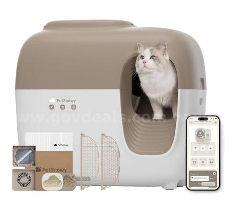 SHIPPING AVAILABLE PetSnowy SNOW+ PS-001 Automatic Self-Cleaning Cat Litter Box, Wi-Fi Enabled with Deodorization(Cu-01)