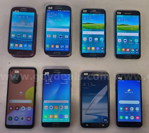 Lot of 13 Samsung Smartphones – Galaxy S / Note / A Series – Clean IMEI