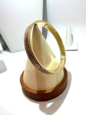 Beautiful, 24kt Gold Filled, 3 Inch, Size XL, Mesh Bangle Bracelet
