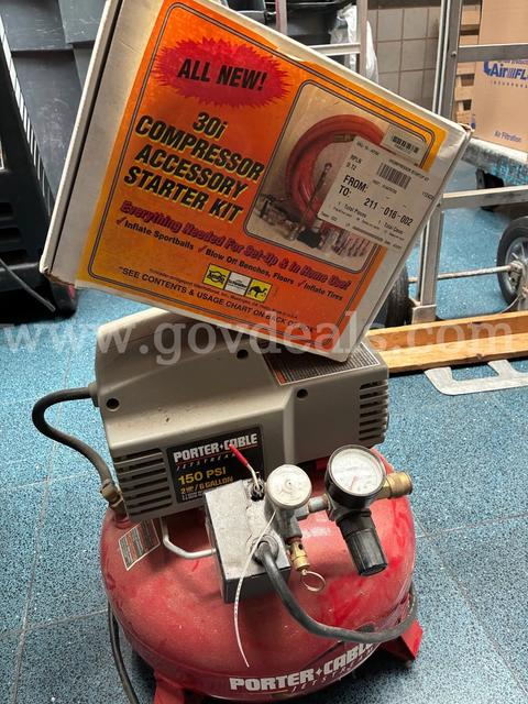 Compressor with accessory starter kit