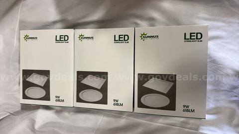 SHIPPING AVAILABLE Lot of 3 SUNNUS 9W Ultra Slim LED Downlight, 618LM Recessed Ceiling Light, 140mm Cutout, 120Β°(Pa-05)