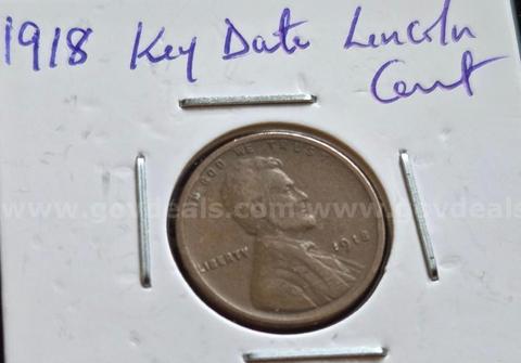 1918 Lincoln Wheat Cent, Historic World War I-era copper coin |Over a century old