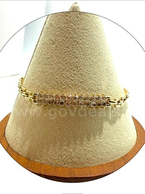 Dazzling, Ladies, 24kt Gold Filled, 7 Inch, CZ Diamond Tennis Bracelet
