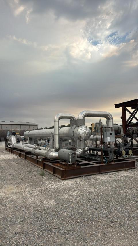 Heat Exchanger, Shell and Tube Hot Oil Economizer Skid, 250psig, 24” x 354”, 205
