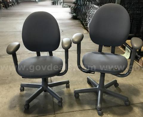 2 used matching grey chairs. (S2)