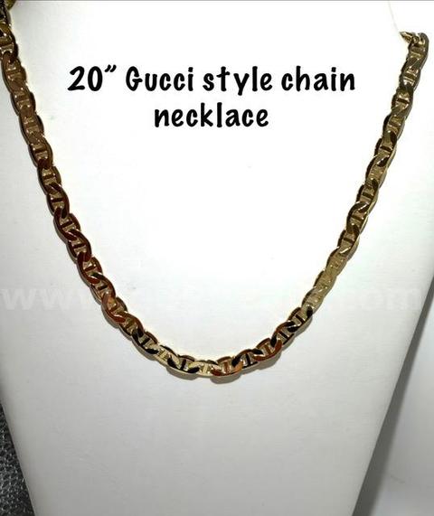 Gorgeous, 20 Inch, 24kt Gold Filled, Gucci Style Chain Necklace