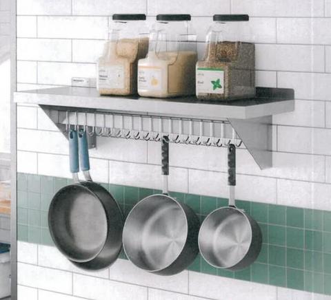 (8) Regency 12x36 Stainless Steel Shelves with hooks