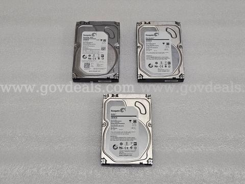 Lot of 3 3TB 3.5" PC Hard Disk SATA Drives Seagate Barracuda Desktop