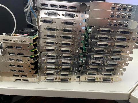 Lot of 30 Graphics Cards + Video Adapter Cables – Matrox, NVIDIA, AMD FirePro
