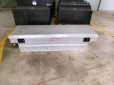 One used Weatherguard pick up truck storage box.
