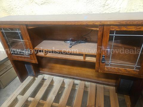 Hutch with glass doors