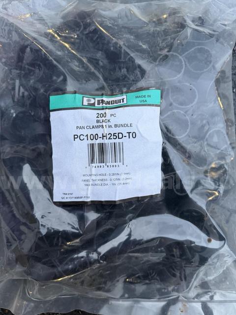 Panduit PC100-H25D-T0 Pan Clamps 1” Bundle Bag of 200 Sealed (1 BAG)/New *WILL SHIP*