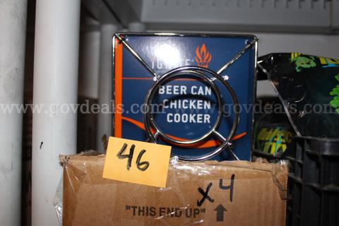 Brand new Ignite Beer Can Chicken Cooker Roasting Rack, lot has 4 units.
