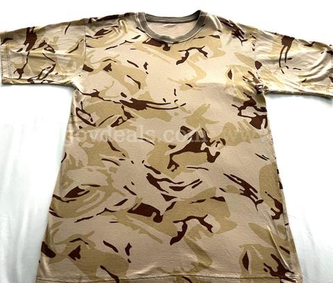MILITARY STYLE MEN'S CAMOUFLAGE T-SHIRT MULTICOLOR/TAN-CREME SIZE MEDIUM/LARGE *WILL SHIP*