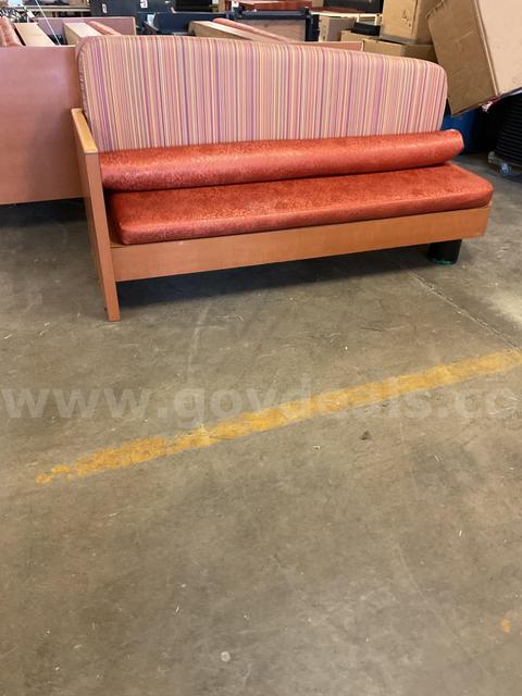 Lot of lounge/lobby benches