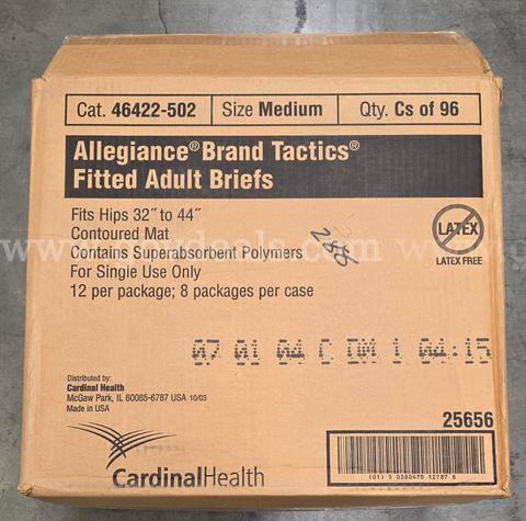 Allegiance Brand Tactics Fitted Adult Briefs - Sized Medium (2 cases)