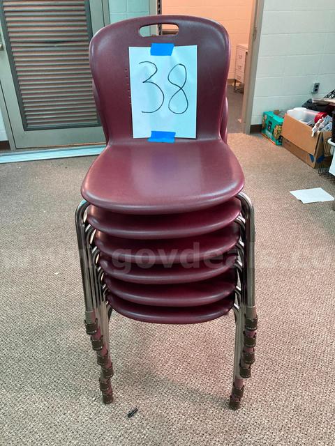 6 plastic classroom chair