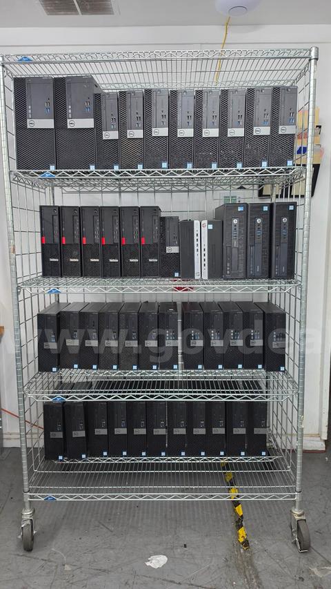 LOT OF 45 used desktop computers from Dell, HP, and Lenovo