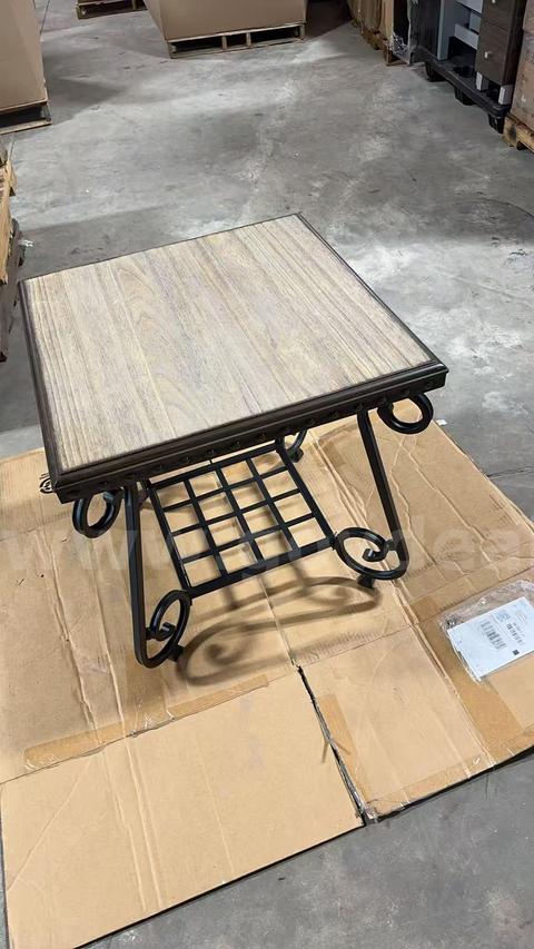 SHIPPING AVAILABLE lot of 4 Vintage Scroll Wrought Iron Side Table, 2‑Tier Industrial Plant Stand End Table(AB-03)