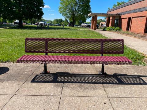 8ct 8' Two-Legged Rubber Coated Benches