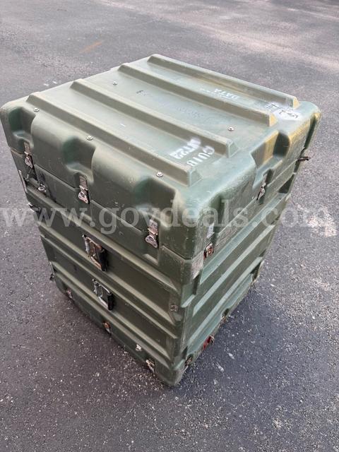 "HARDIGG" U.S. ARMY Military HARD TRANSPORTATION CASE HUGE SIZE COLOR GREEN USED