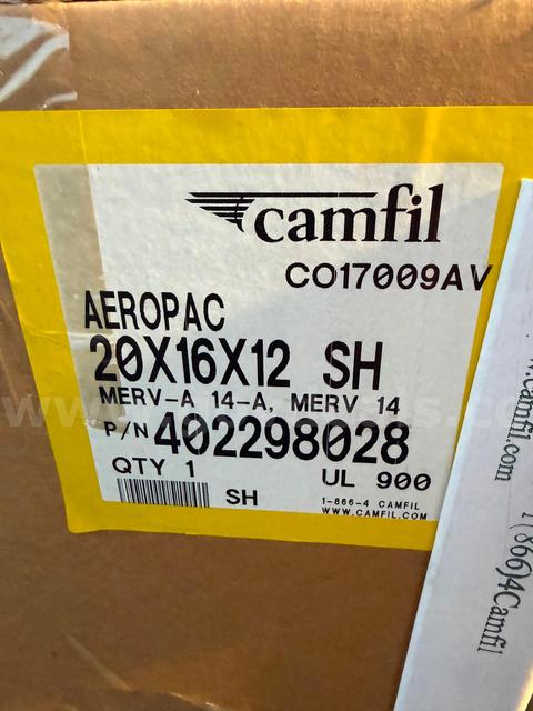 Camfil 402298028 Air Filter AEROPAC 20 X 16 X 12 SH Merv 14 ONE BOX "WILL SHIP"