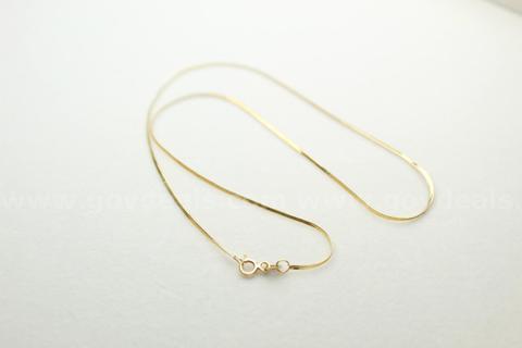 14K Gold Italian Herringbone Necklace