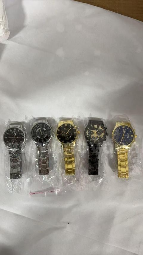 SHIPPING AVAILABLE lot of 5 Men's Stainless Steel Chronograph Quartz Watch, 43mm Multi-Style Analog Wrist Watch(W-002)