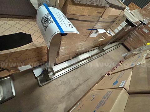 TWO ASSETS - InterfaceFLOR Stainless Steel Power Distribution Rail with USB Outlets AND InterfaceFLOR Stainless Steel Po