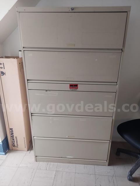 5 Drawer Horizontal  file Cabinet (Beige)