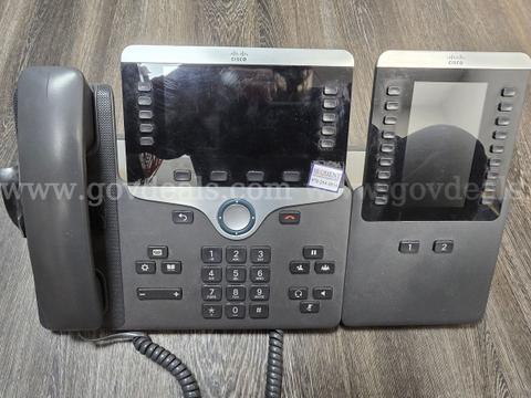 Cisco 8851 IP Phones with Key Expansion Modules (Lot of 4)
