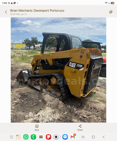 2018 Cat 239D Compact Track Loader