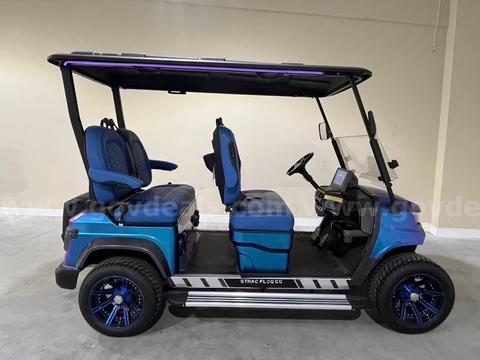 NEW KK Blue 4-Passenger Electric Golf Cart, 0 Miles, No Battery
