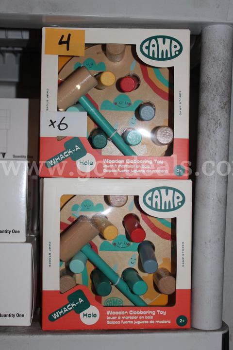 Brand New Camp Whack-A-Mole Wooden Clobbering Toy