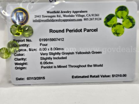 Nice Peridot Parcel With Appraisal