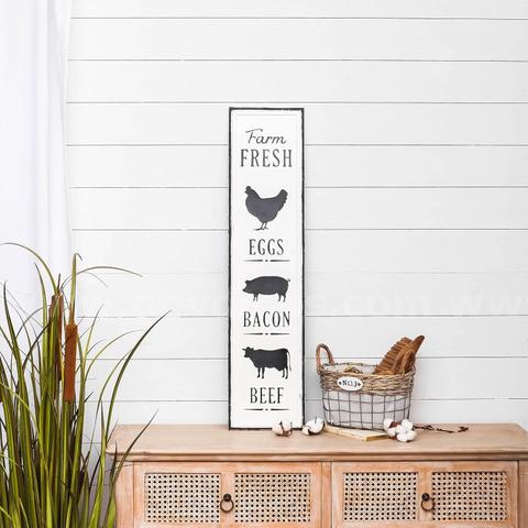 Brand New - Large Farmhouse Wall Decor, Metal Farm Fresh Wall Art - Shipping Available