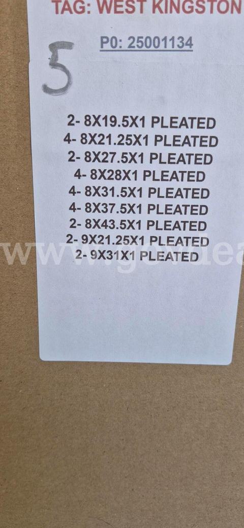 ASSORTED PLEATED FILTERS