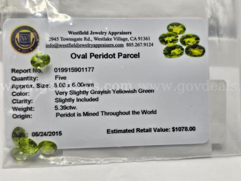 Nice Peridot Parcel With Appraisal