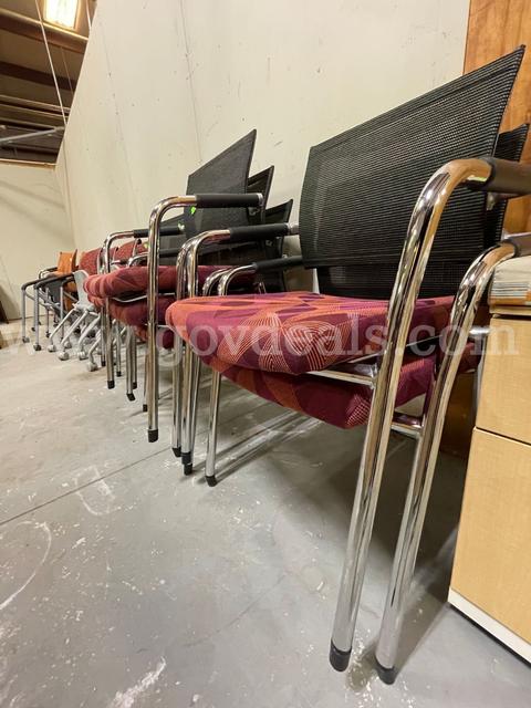 1 LOT OF 10  GUEST STACK CHAIRS [ GOOD CONDITION.]