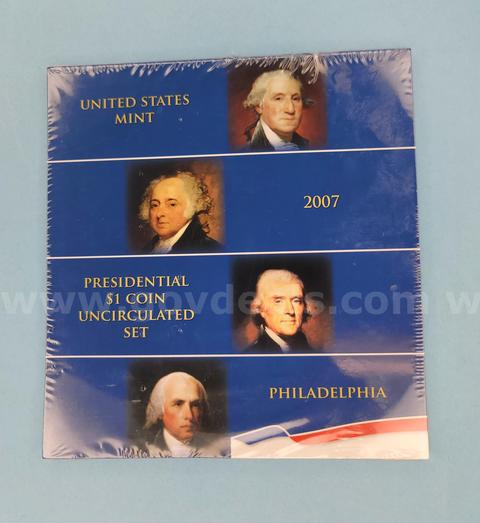 2007 US Mint Presidential Dollar Coin Uncirculated Set