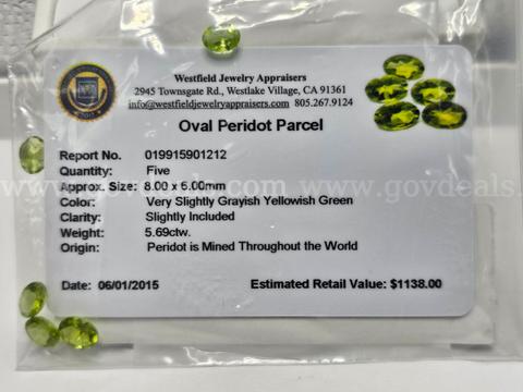 Nice Peridot Parcel  With Appraisal