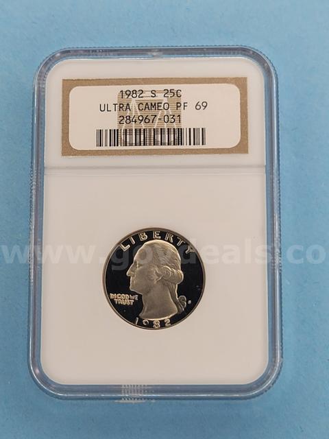 1982 S PF 69 Ultra Cameo Quarter