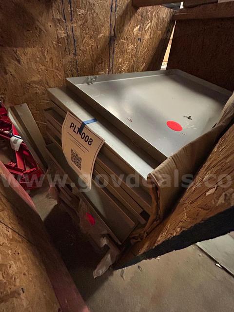 ONE PALLET - Industrial Gray Metal Shelving Panels Pallet PLT-008