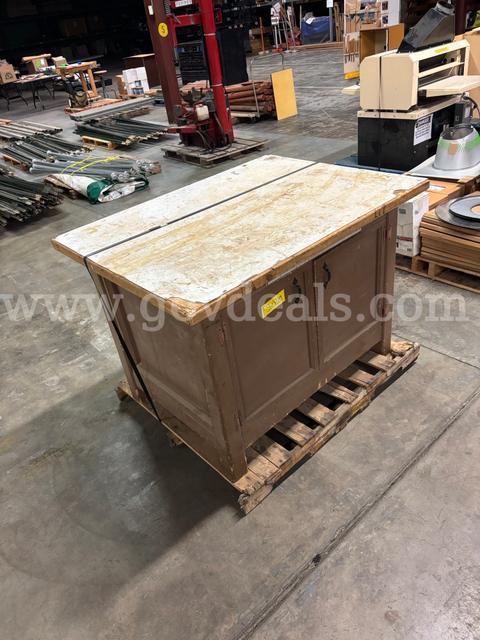 Wooden Work Bench/Cabinet