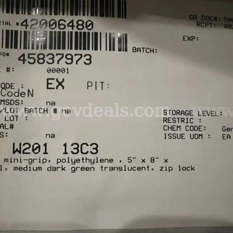 INDUSTRIAL HEAVY DUTY Ontrak zipperlock bags size 5"x8"x4 mil Green 100 pcs *WILL SHIP*