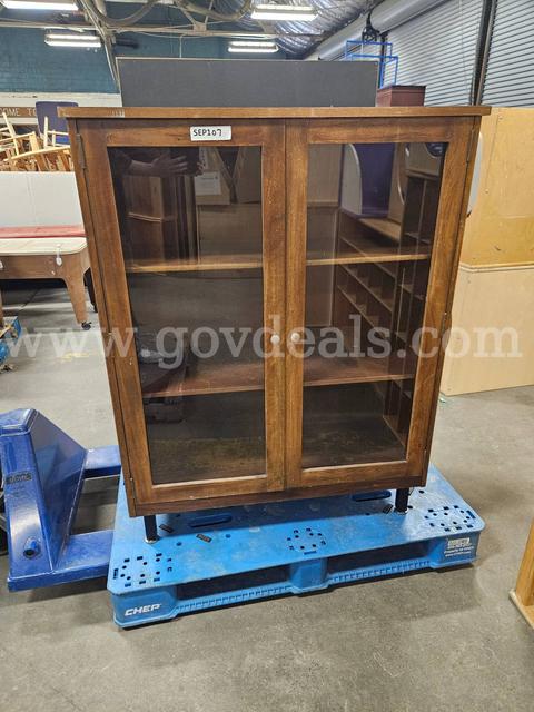 Glass Door Cabinet Bookcase