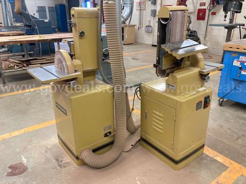 Lot of 2: Powermatic BD31A 6" x 48" Belt and 12" Disc Sanders