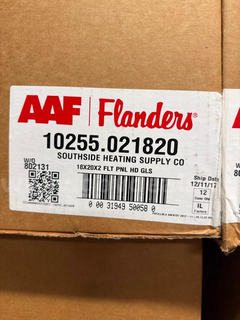 19 Boxes of 18x20x2 filters