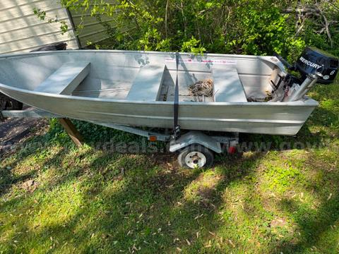 Aluminum 12 Ft Boat With 6 HP Mercury