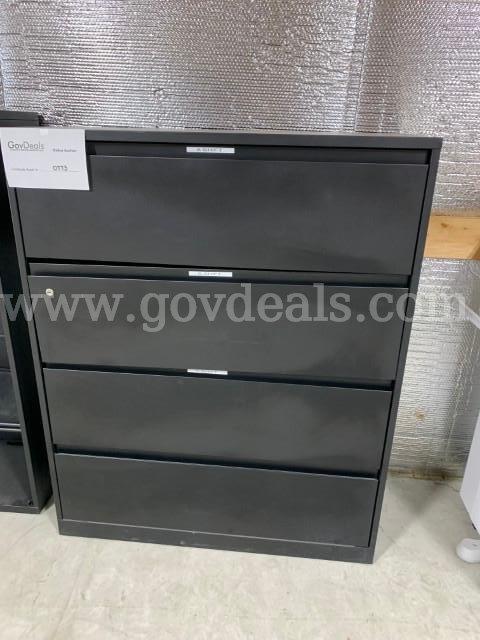 4-drawer Black Metal Filing Cabinets